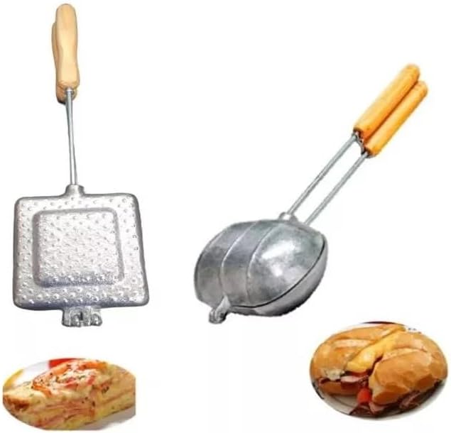 Kit 2 Sanduicheira Torradeira Pão Forma Francês Aluminio(Baurutex) - Imagem 8