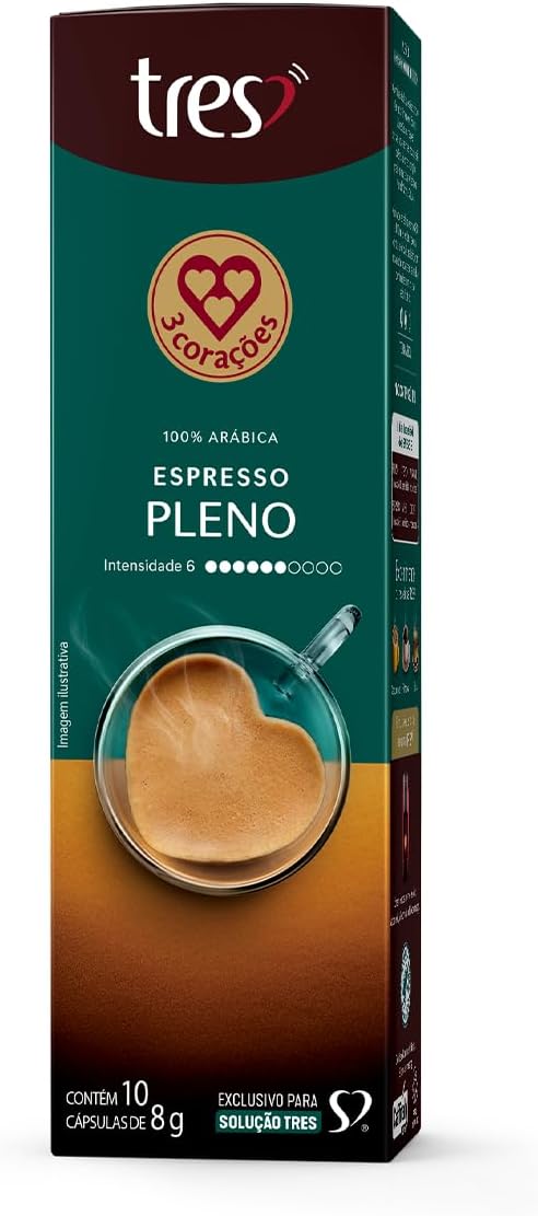 Capsula de Café Espresso Pleno TRES 3 Corações 10 unid - Imagem 2