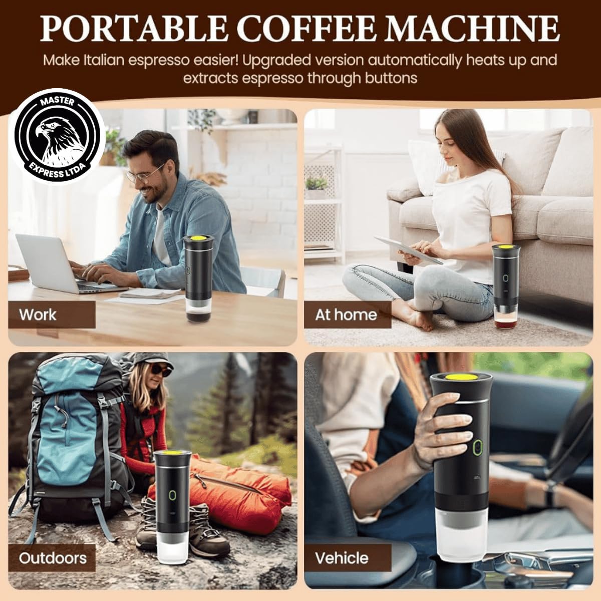 Máquina de Café Expresso Portátil 3 em 1, Preta - Imagem 5