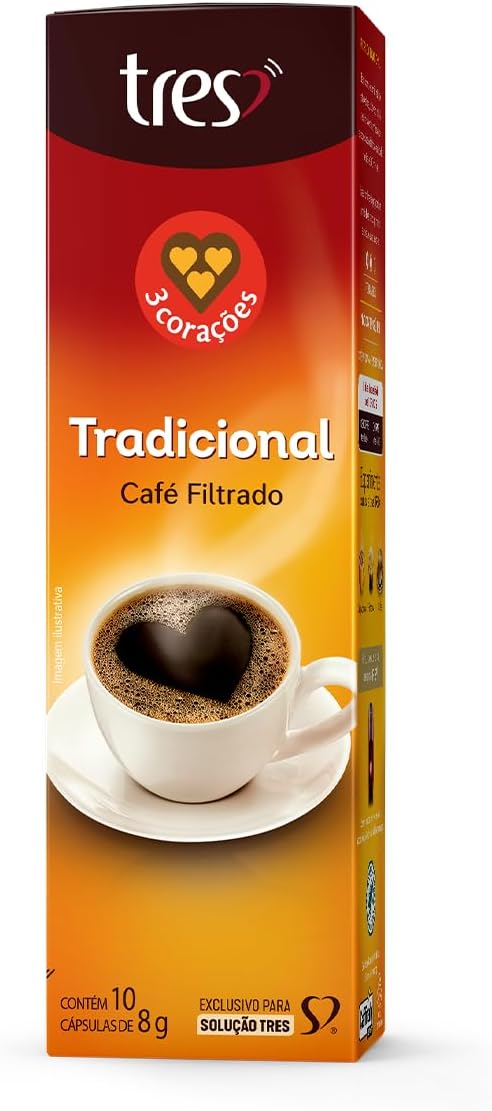 3 Corações Cápsula Café Filtrado TRES - 10 unidades - Imagem 2