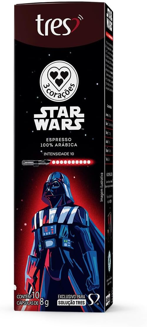 3 Corações Cápsula Café Espresso Star Wars Darth Vader - 10 unidades - Imagem 2