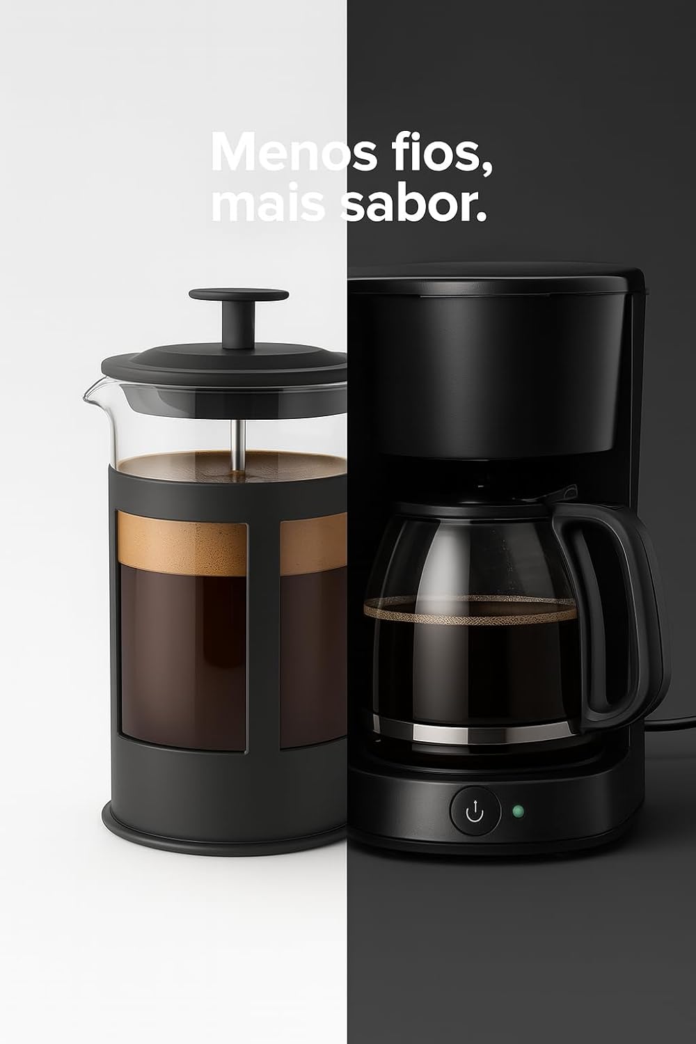 Cafeteira de Prensa Francesa de Vidro com Alça Rígida 1000ml - Imagem 5
