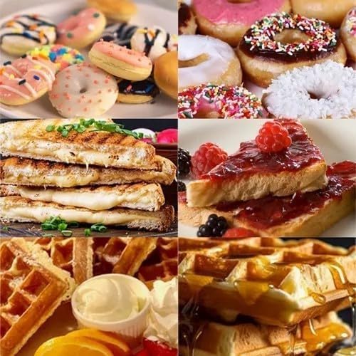 3 Em 1 Portátil Sanduicheiras Waffle Donuts Fast Antiaderente 110v(cinza prateado) - Imagem 3