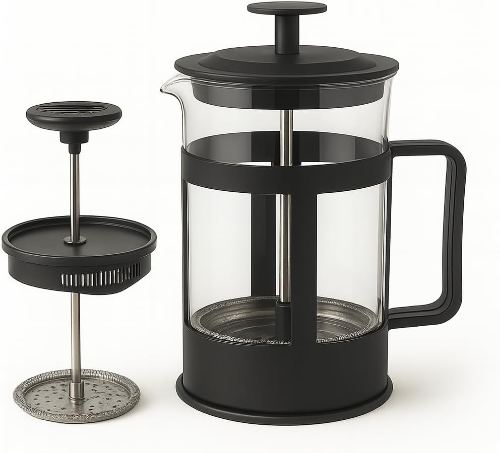 Cafeteira de Prensa Francesa de Vidro com Alça Rígida 1000ml - Imagem 10