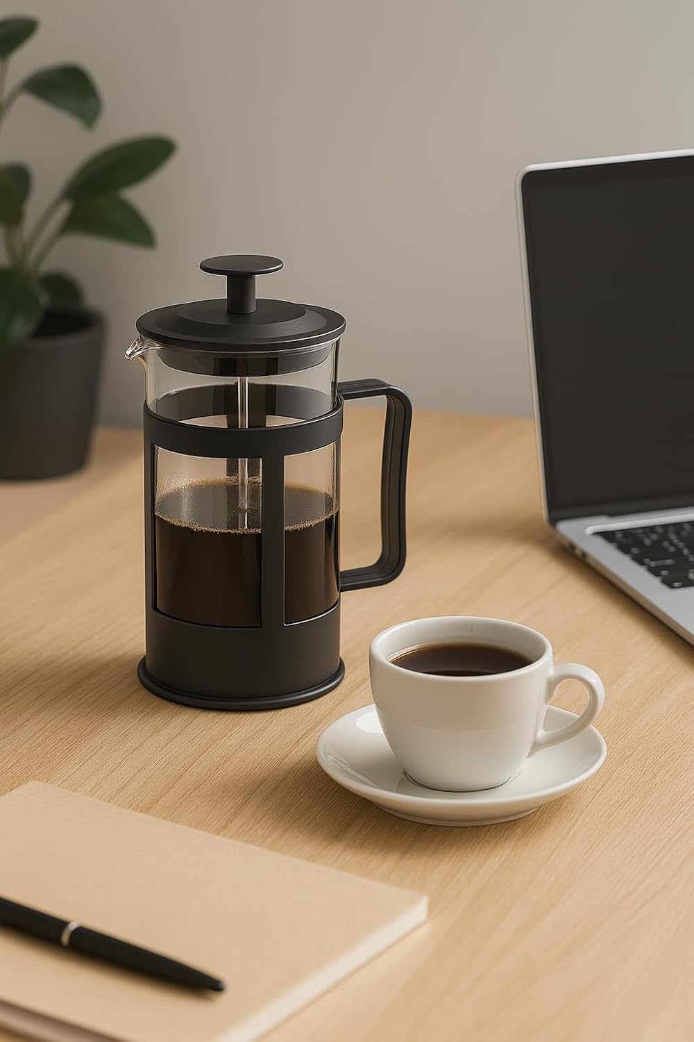 Cafeteira de Prensa Francesa de Vidro com Alça Rígida 1000ml - Imagem 7