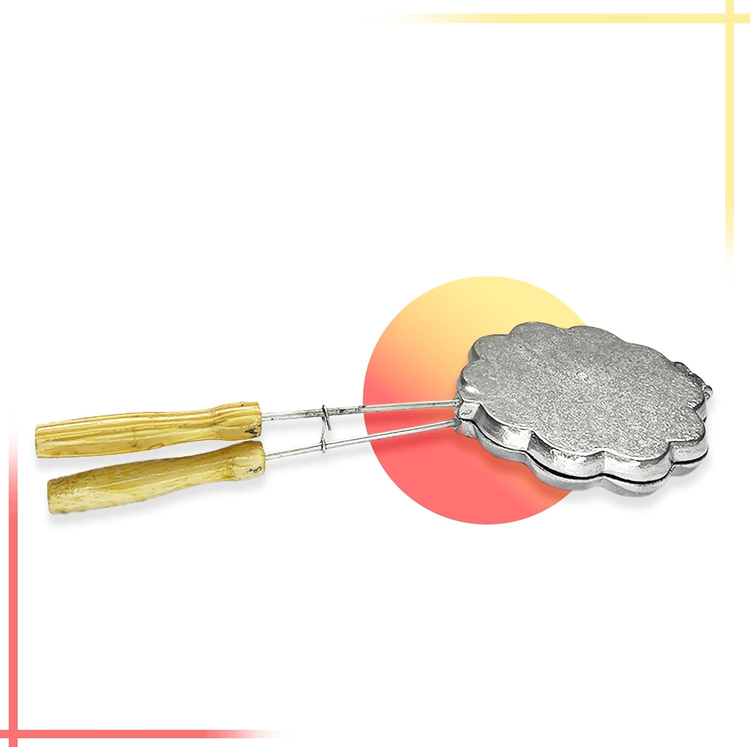 Sanduicheira Forma Flor de Waffle Crepe Para Fazer No Fogão - Imagem 2