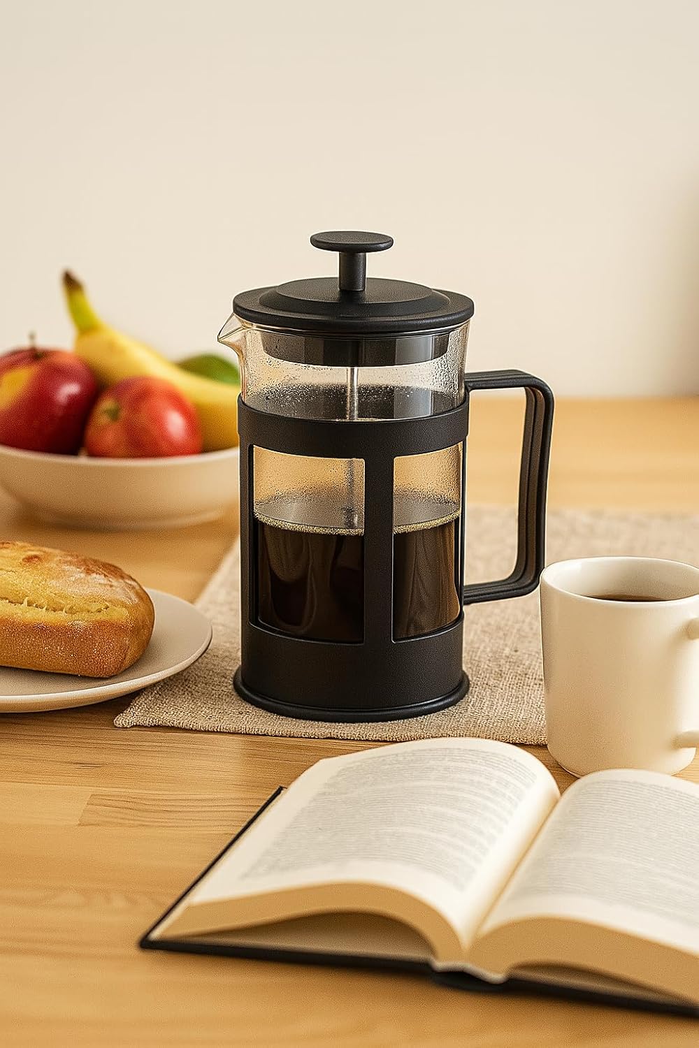 Cafeteira de Prensa Francesa de Vidro com Alça Rígida 1000ml - Imagem 8