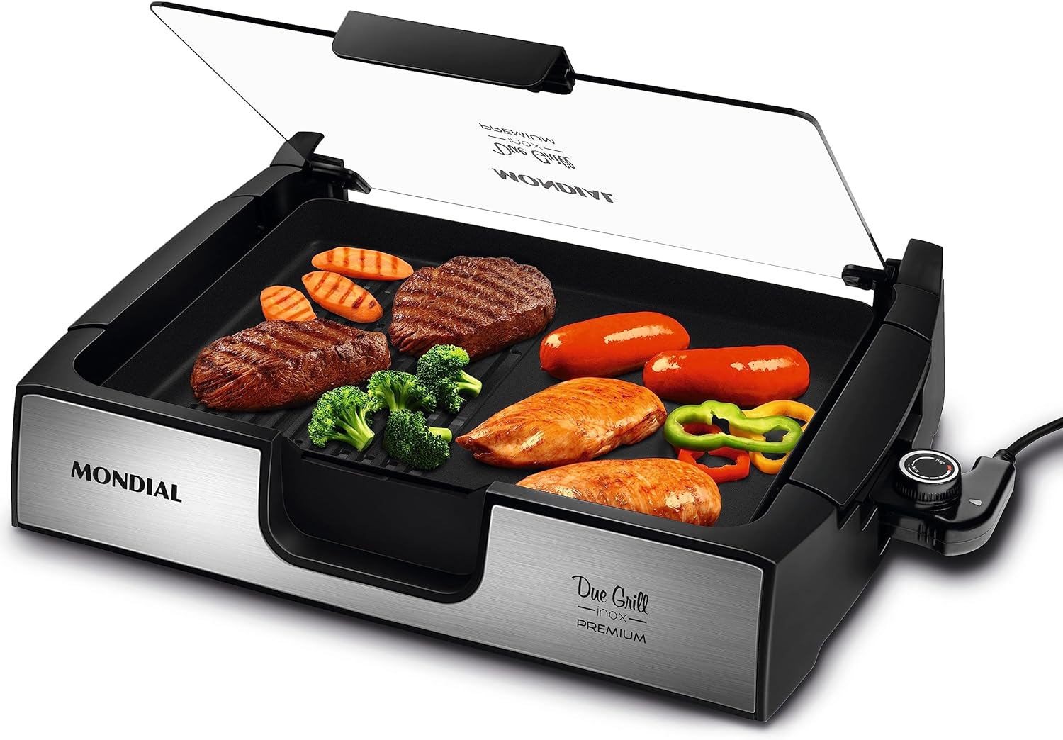 MONDIAL Chapa Due Grill Premium, Preto/Inox, 1270W, 220V - G-10 - Imagem 2